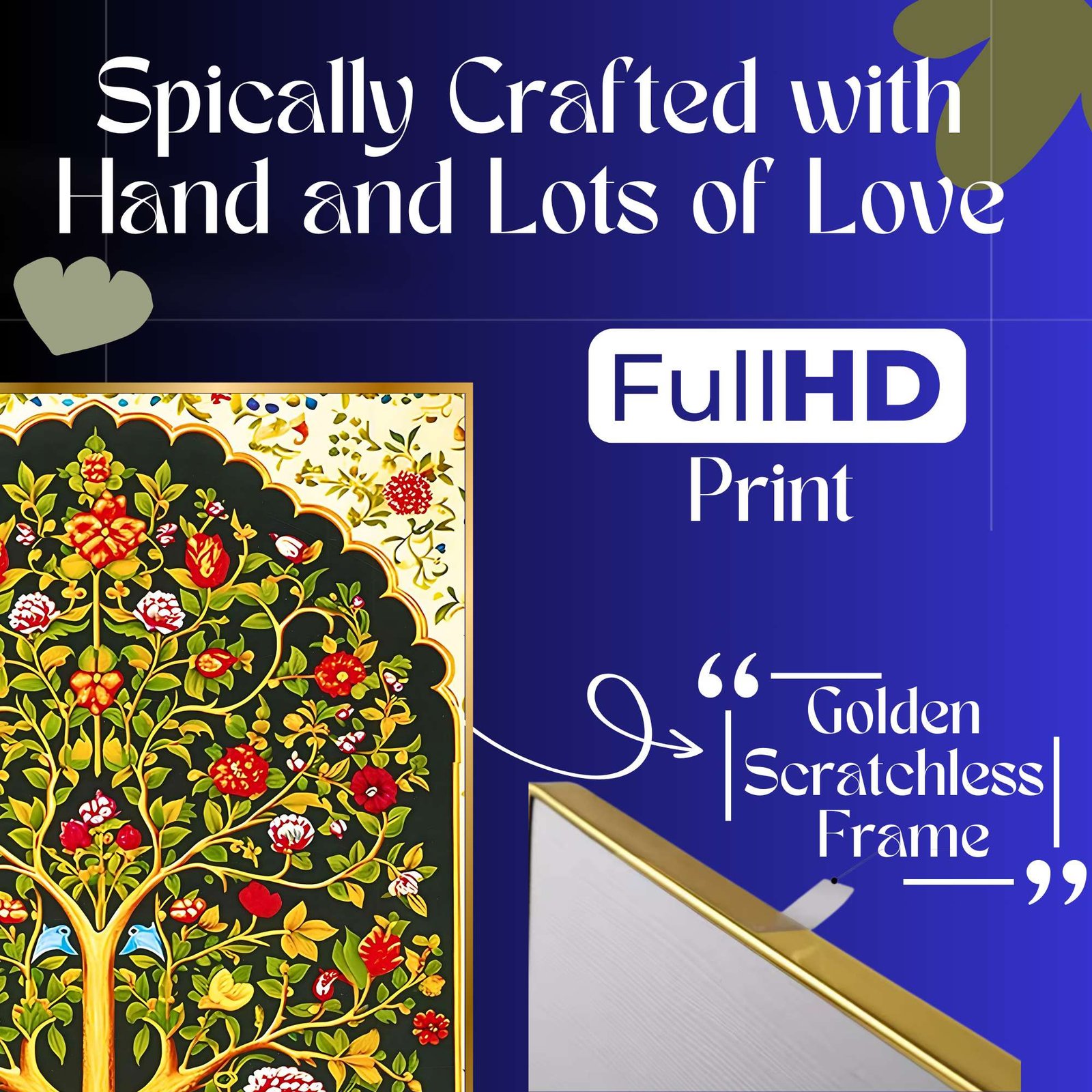 Set of Six Wall Paintings for Wall Dacoration Golden Framed Wall Paintings for Living Room & Bedroom Wall Art for Home Decoration & Office Wall Décor (17x13 inch CH-GD6-6) - Image 3